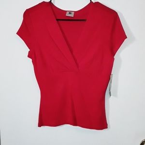 Low cut V neck shirt